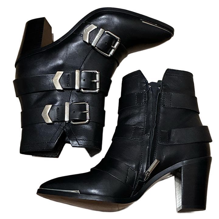 DIESEL メタルパーツ　サイドジップ　バックル　ブーツ　39