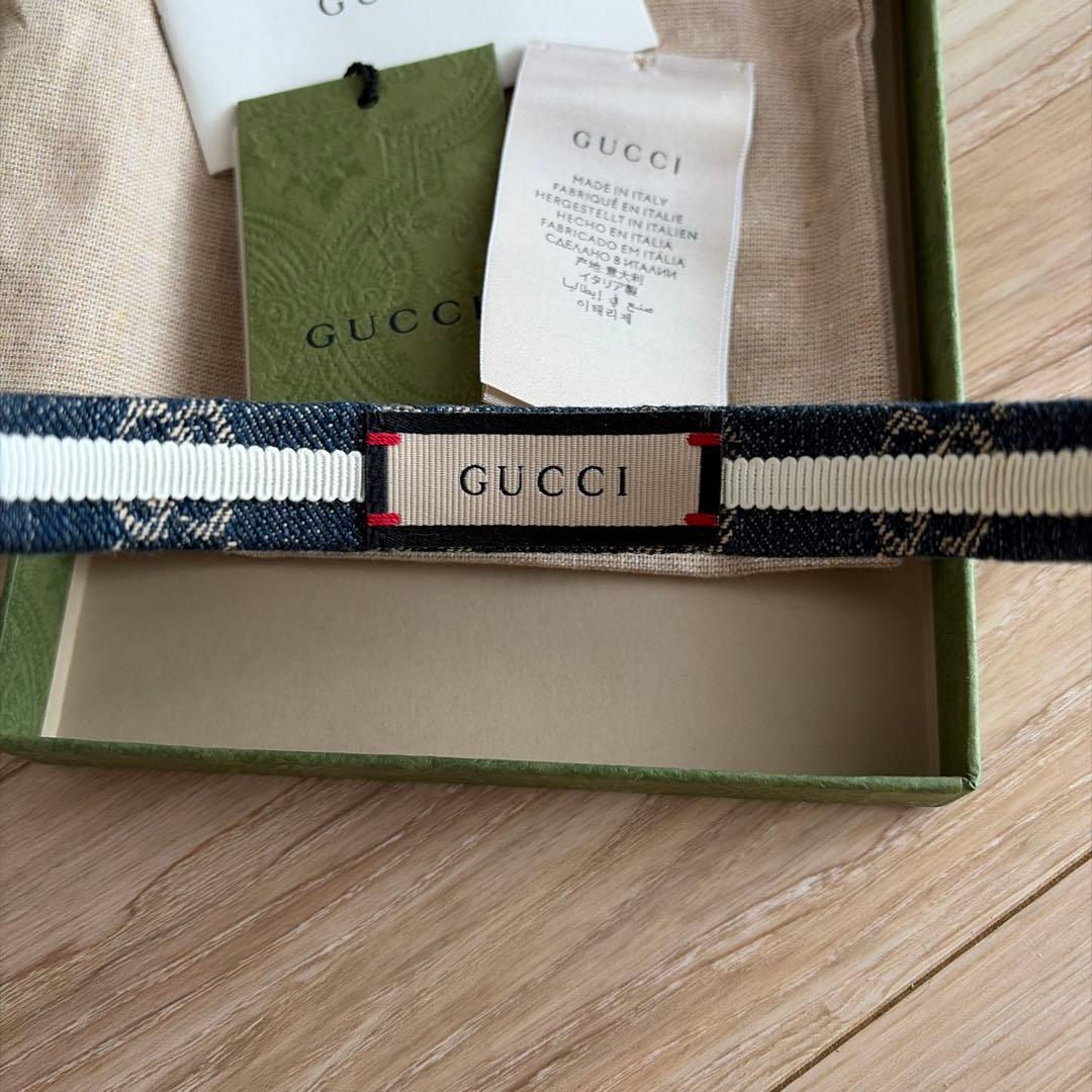 GUCCI カチューシャ　デニム ヘアバンド　大人気アイテム