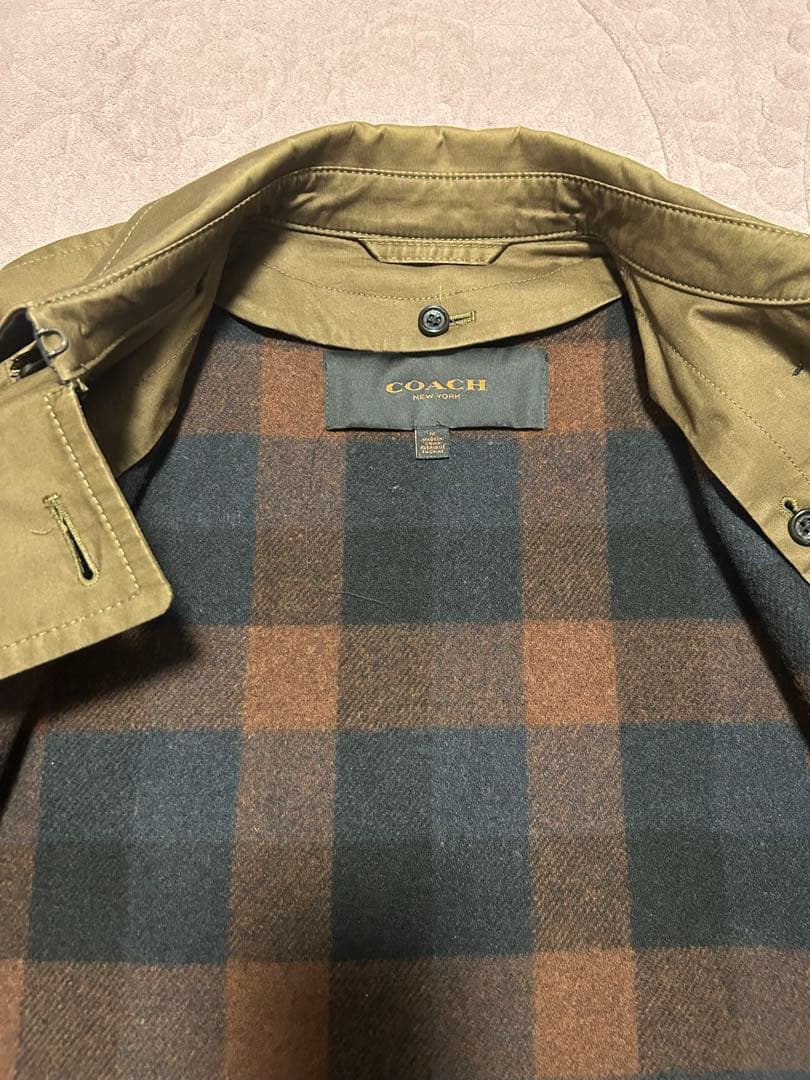 COACH カーキ M インナージャケット付き　トレンチコート