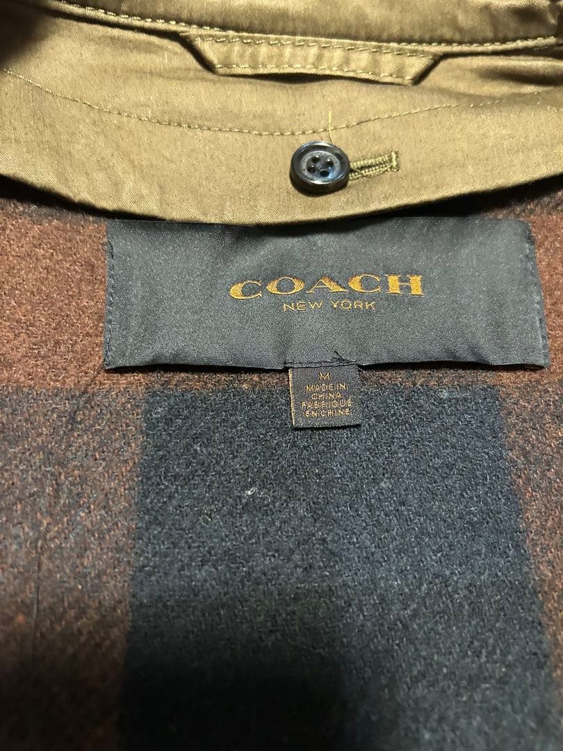 COACH カーキ M インナージャケット付き　トレンチコート