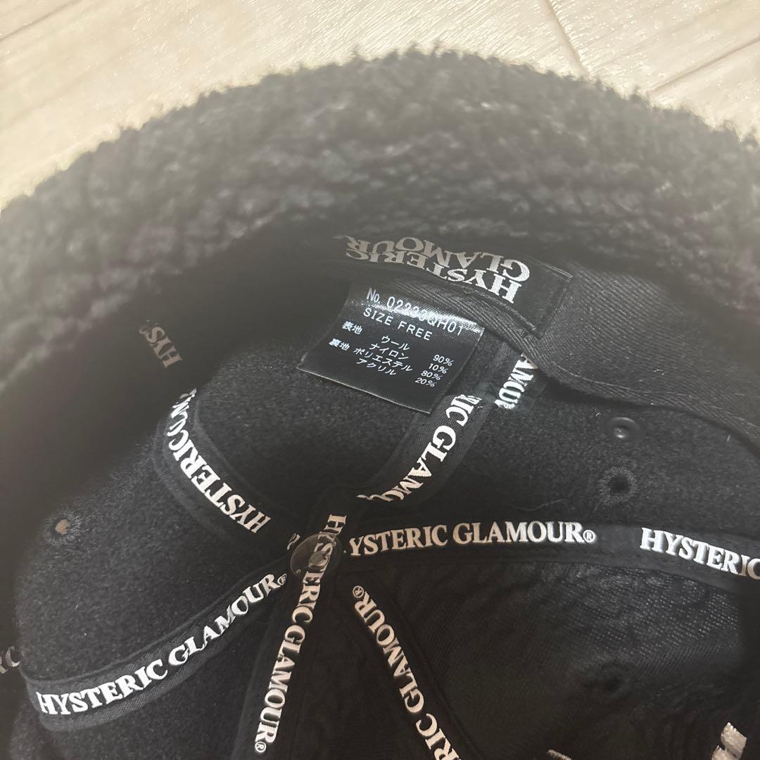 HYSTERIC GLAMOUR 耳あて付きキャップ ブラック