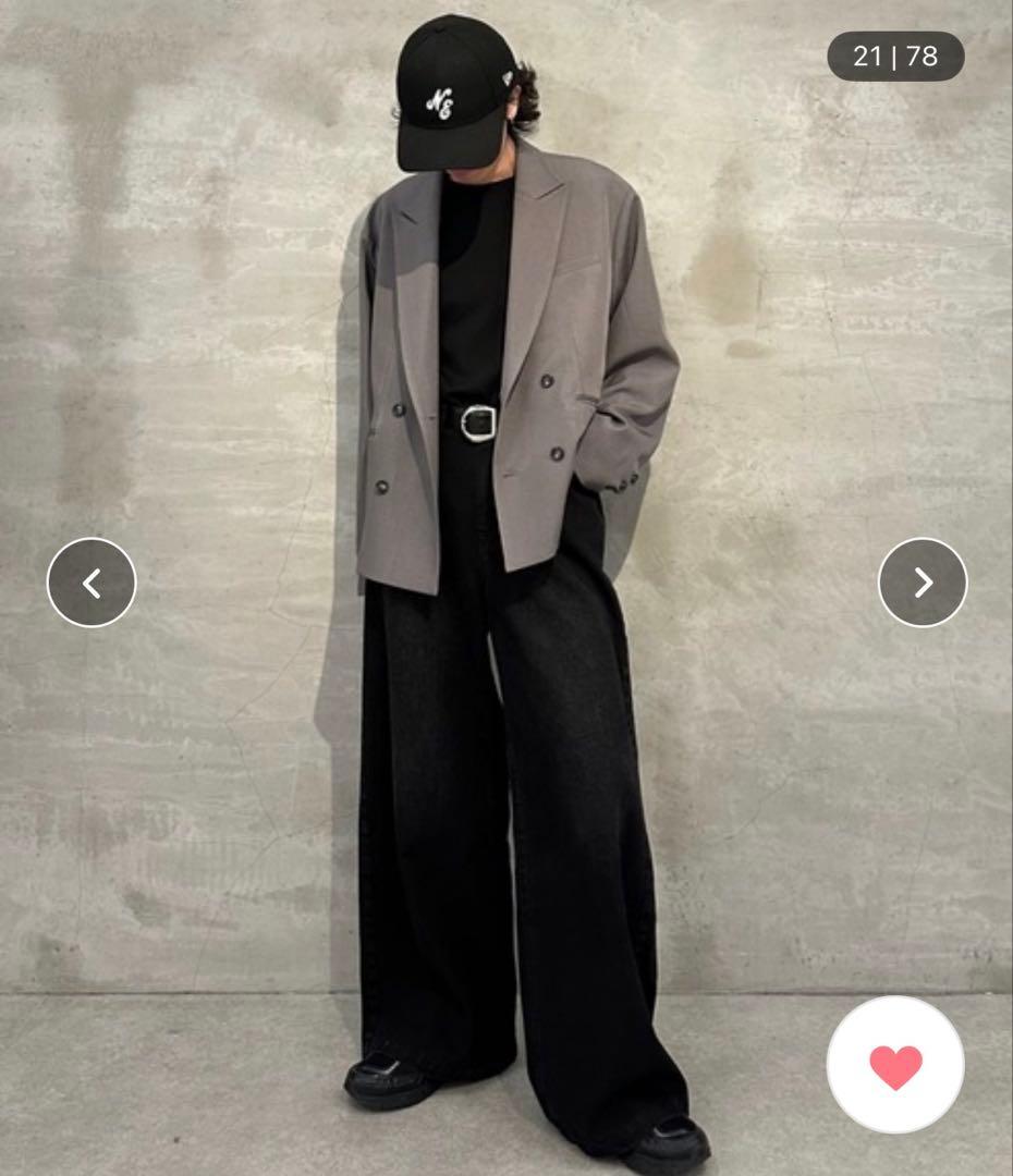 【mm】【美品】Lui's【mi-企画】ワイドデニムパンツ　メンズ着用可