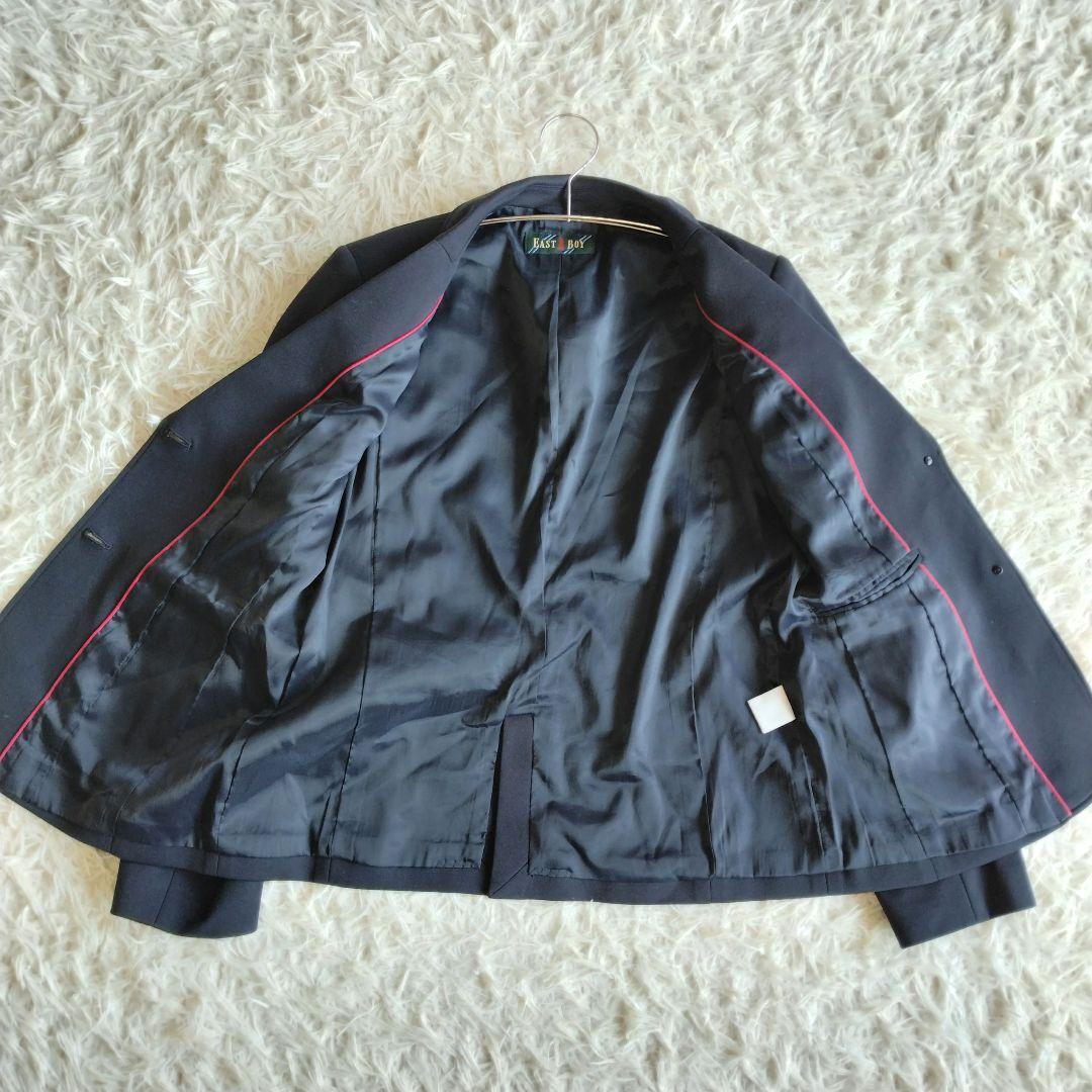 美品✨EAST BOY　イーストボーイ　紺色ブレザー　エンブレム　11号　L相当