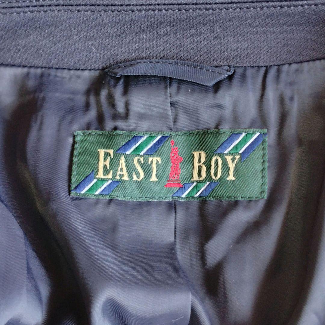 美品✨EAST BOY　イーストボーイ　紺色ブレザー　エンブレム　11号　L相当