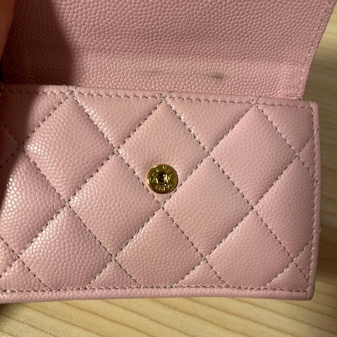 【中古】シャネル※CHANEL※ミニ財布※三つ折り財布※ピンク