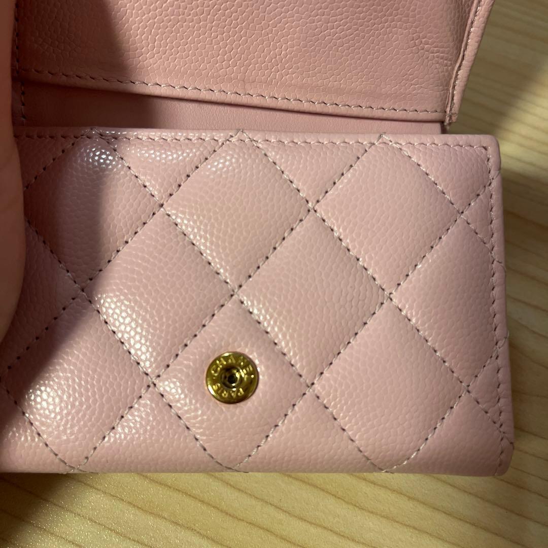 【中古】シャネル※CHANEL※ミニ財布※三つ折り財布※ピンク