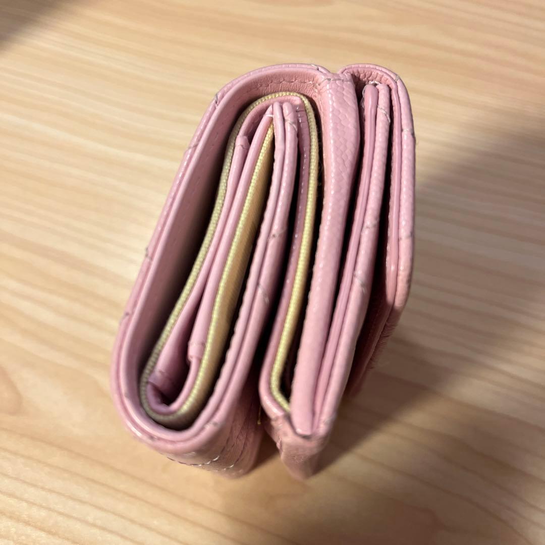 【中古】シャネル※CHANEL※ミニ財布※三つ折り財布※ピンク