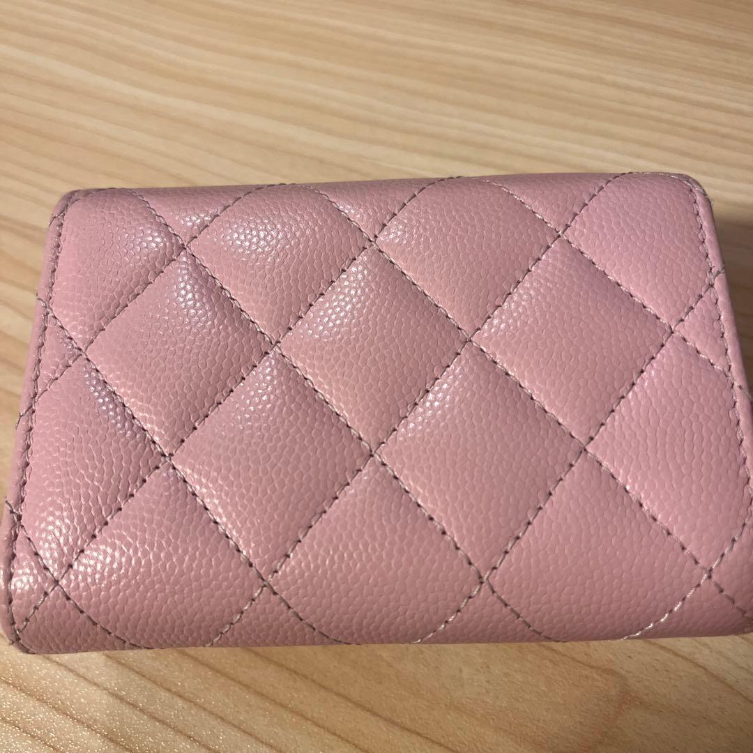 【中古】シャネル※CHANEL※ミニ財布※三つ折り財布※ピンク