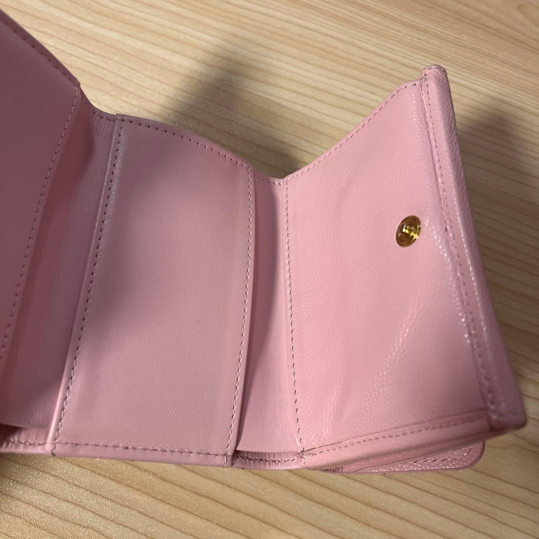 【中古】シャネル※CHANEL※ミニ財布※三つ折り財布※ピンク