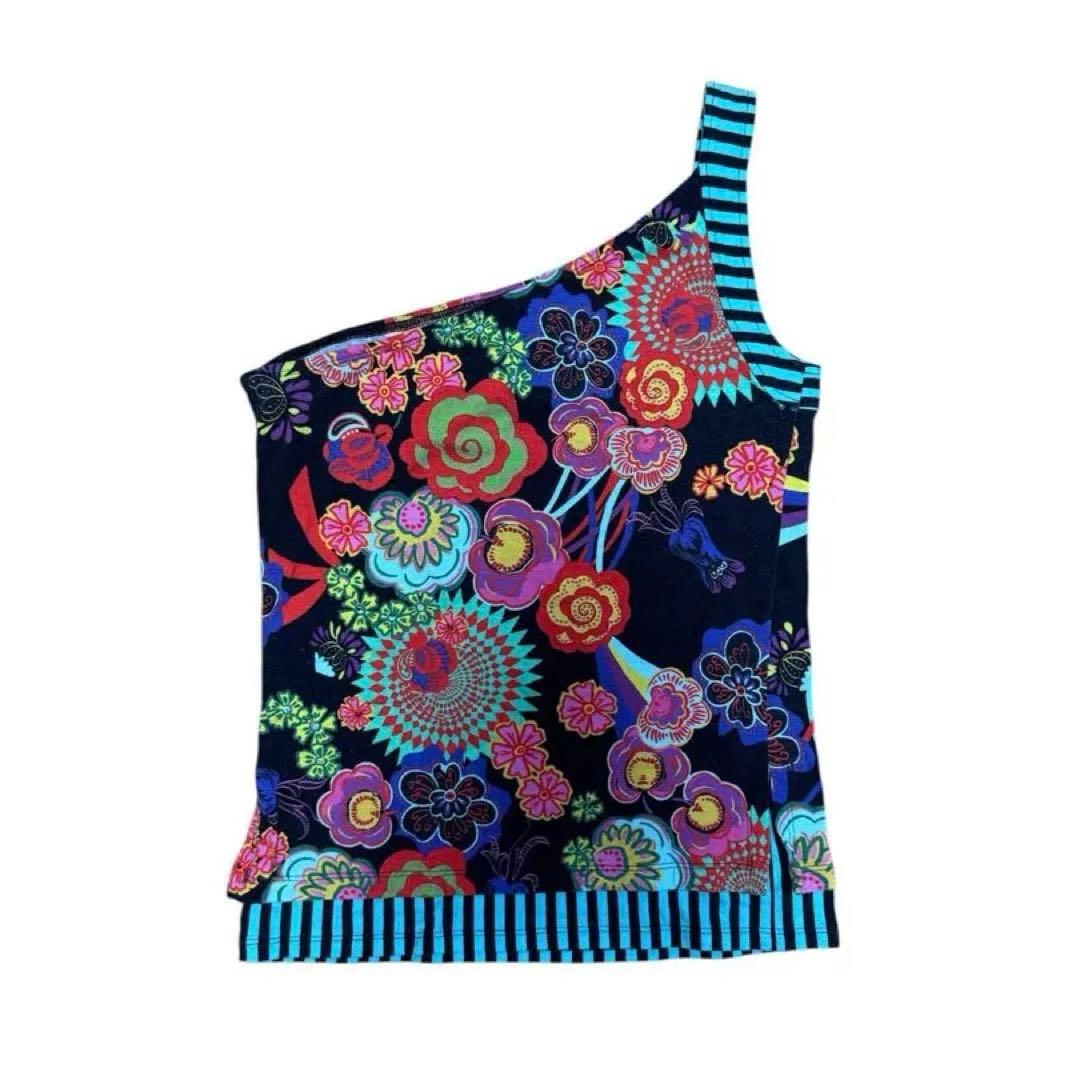 ISSEY MIYAKE ワンショルダー トップス 花柄