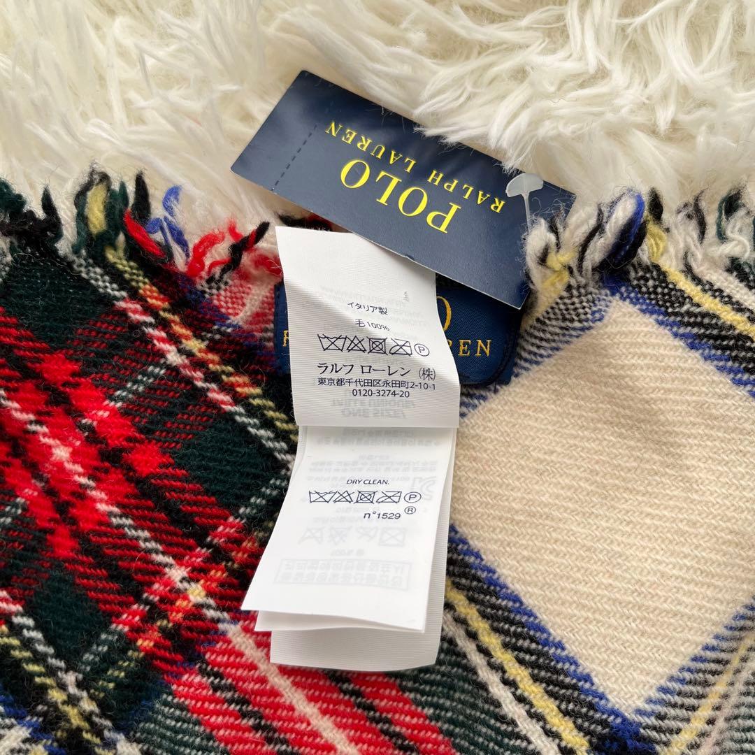 Polo Ralph Lauren タータンチェック柄三角ストールマフラー