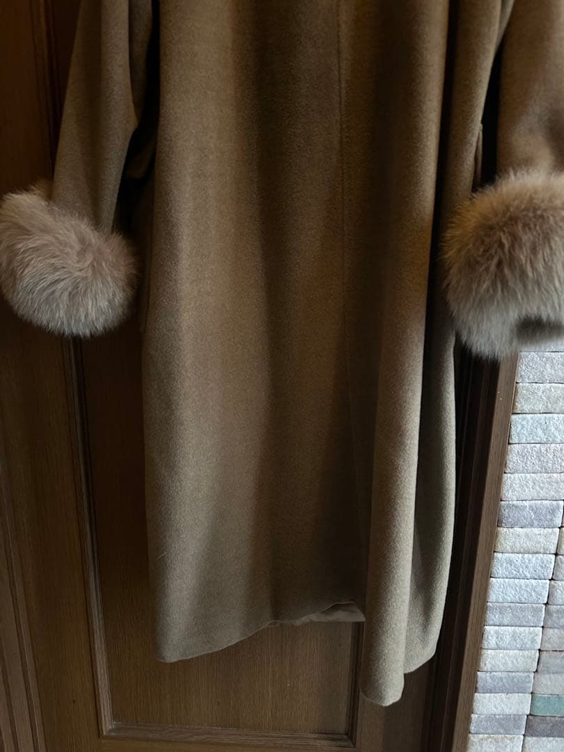 Max Maraカシミアウール取外し可能ファー付きサイズ42