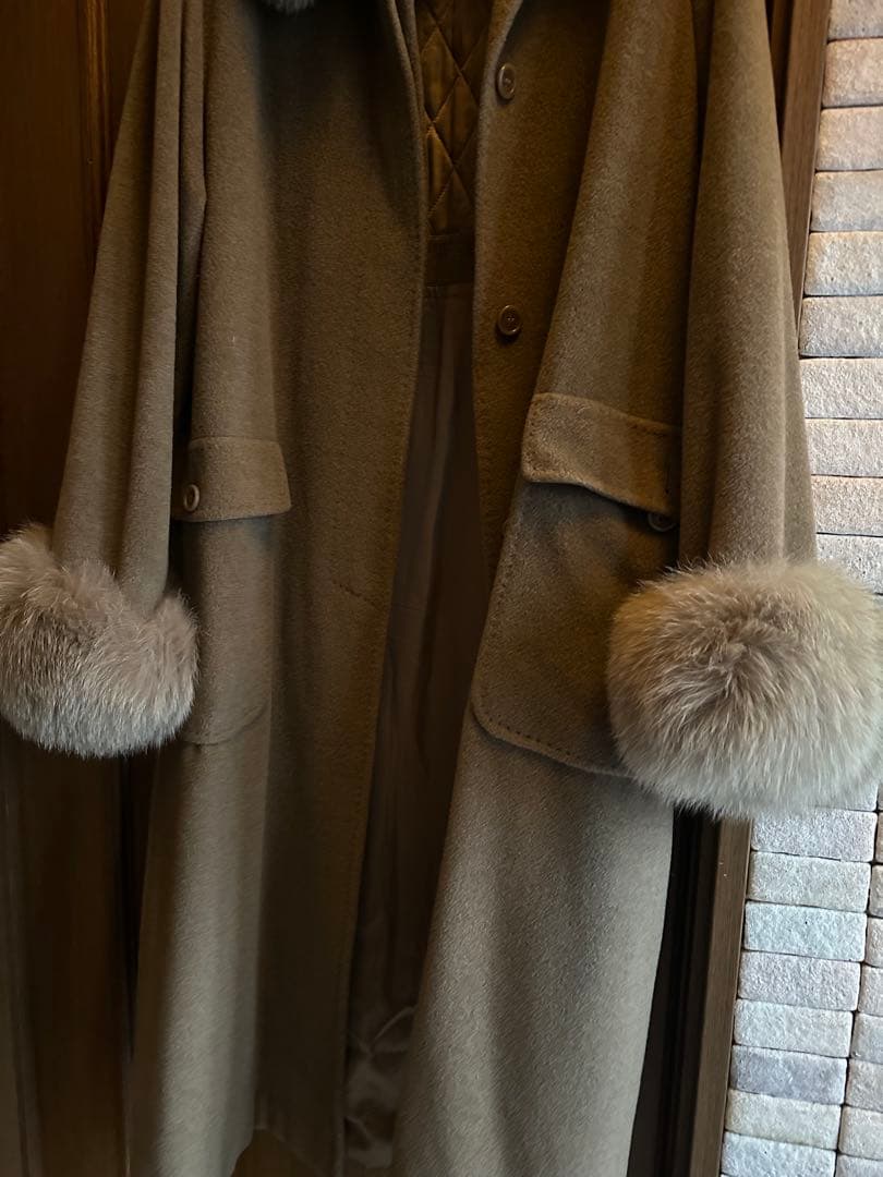Max Maraカシミアウール取外し可能ファー付きサイズ42
