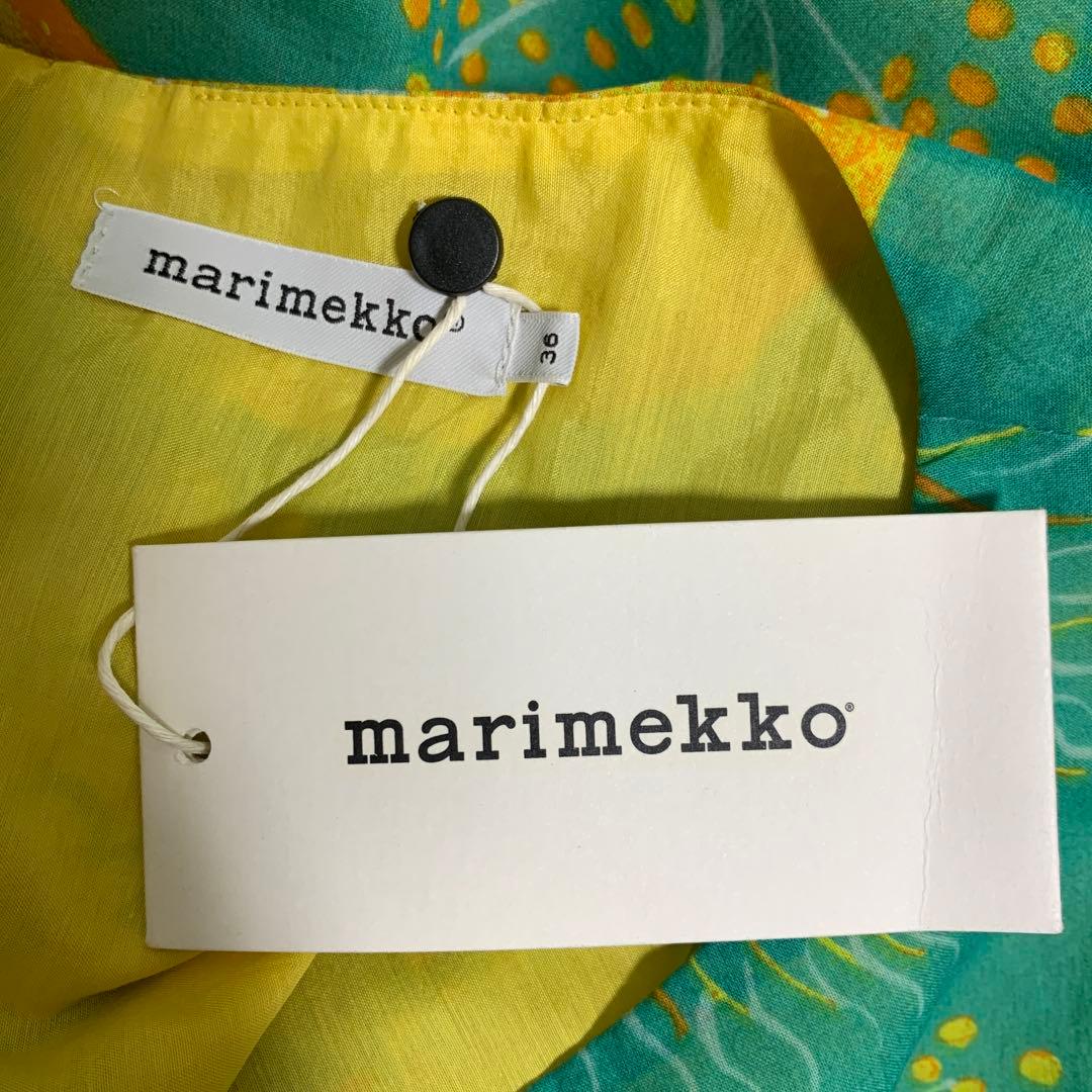 未使用品【marimekko】マリメッコ　総柄　ノースリーブ　ワンピース