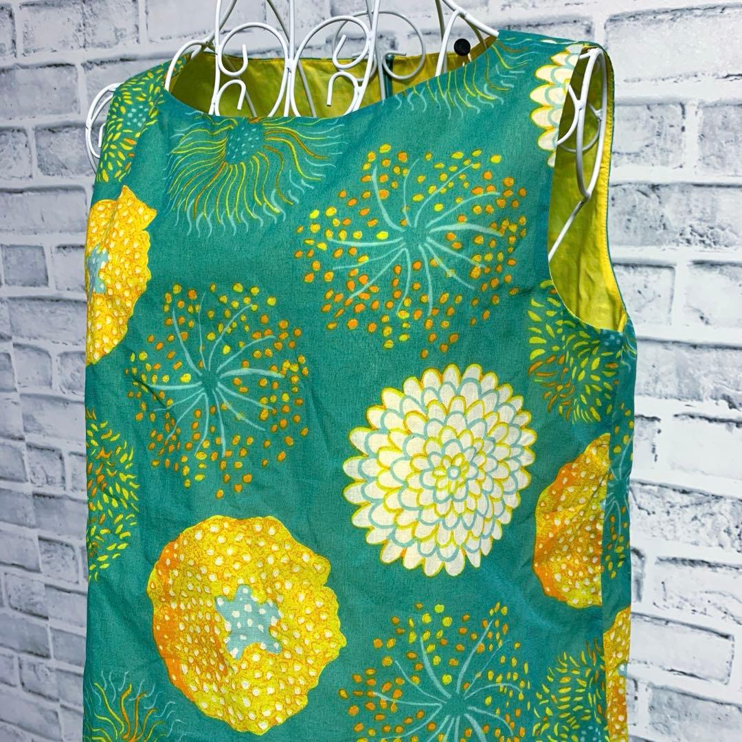 未使用品【marimekko】マリメッコ　総柄　ノースリーブ　ワンピース