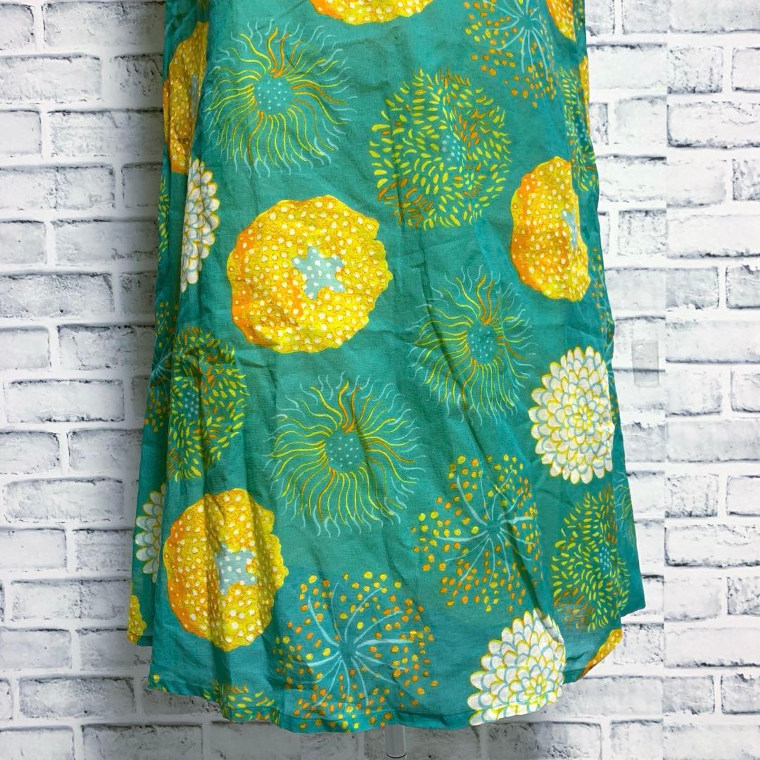 未使用品【marimekko】マリメッコ　総柄　ノースリーブ　ワンピース