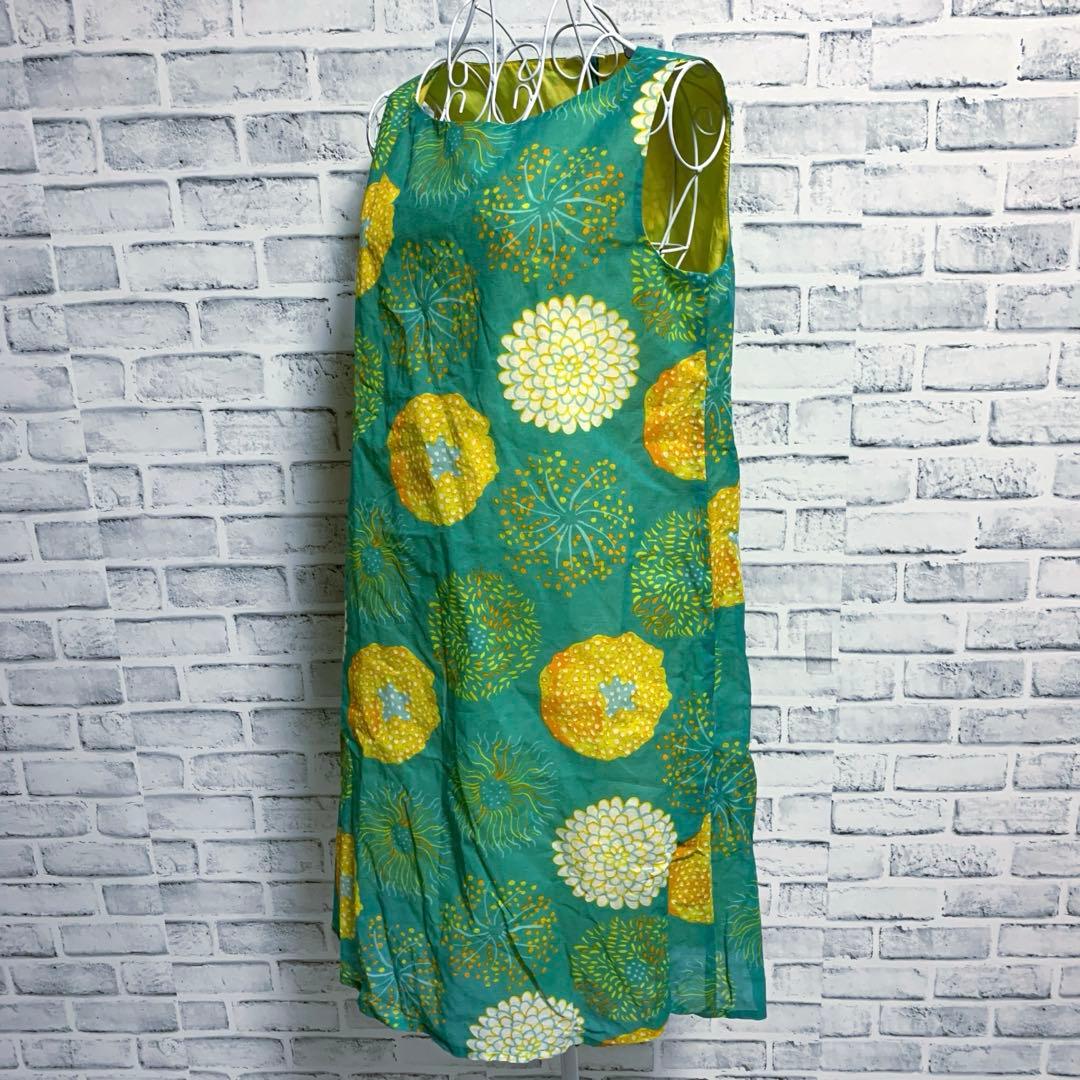 未使用品【marimekko】マリメッコ　総柄　ノースリーブ　ワンピース