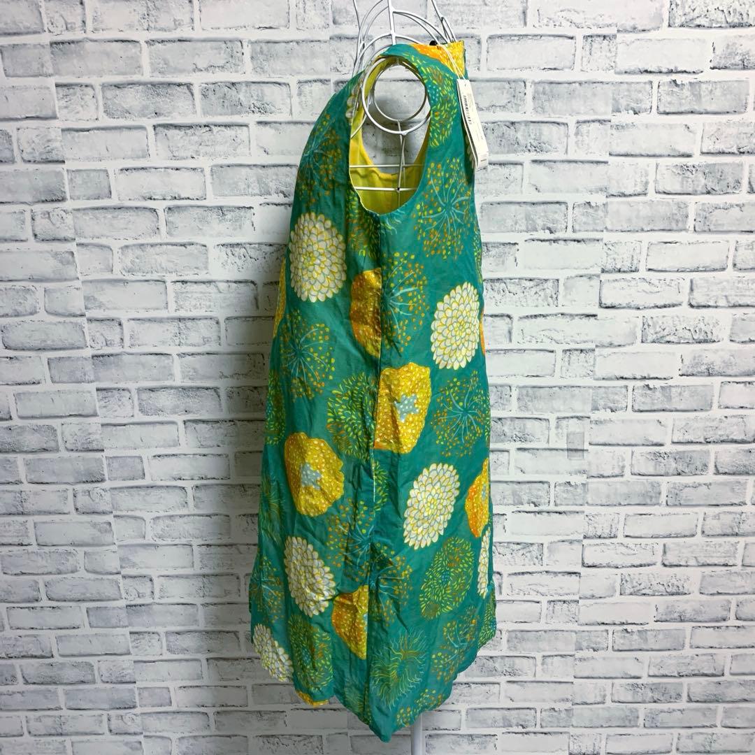 未使用品【marimekko】マリメッコ　総柄　ノースリーブ　ワンピース