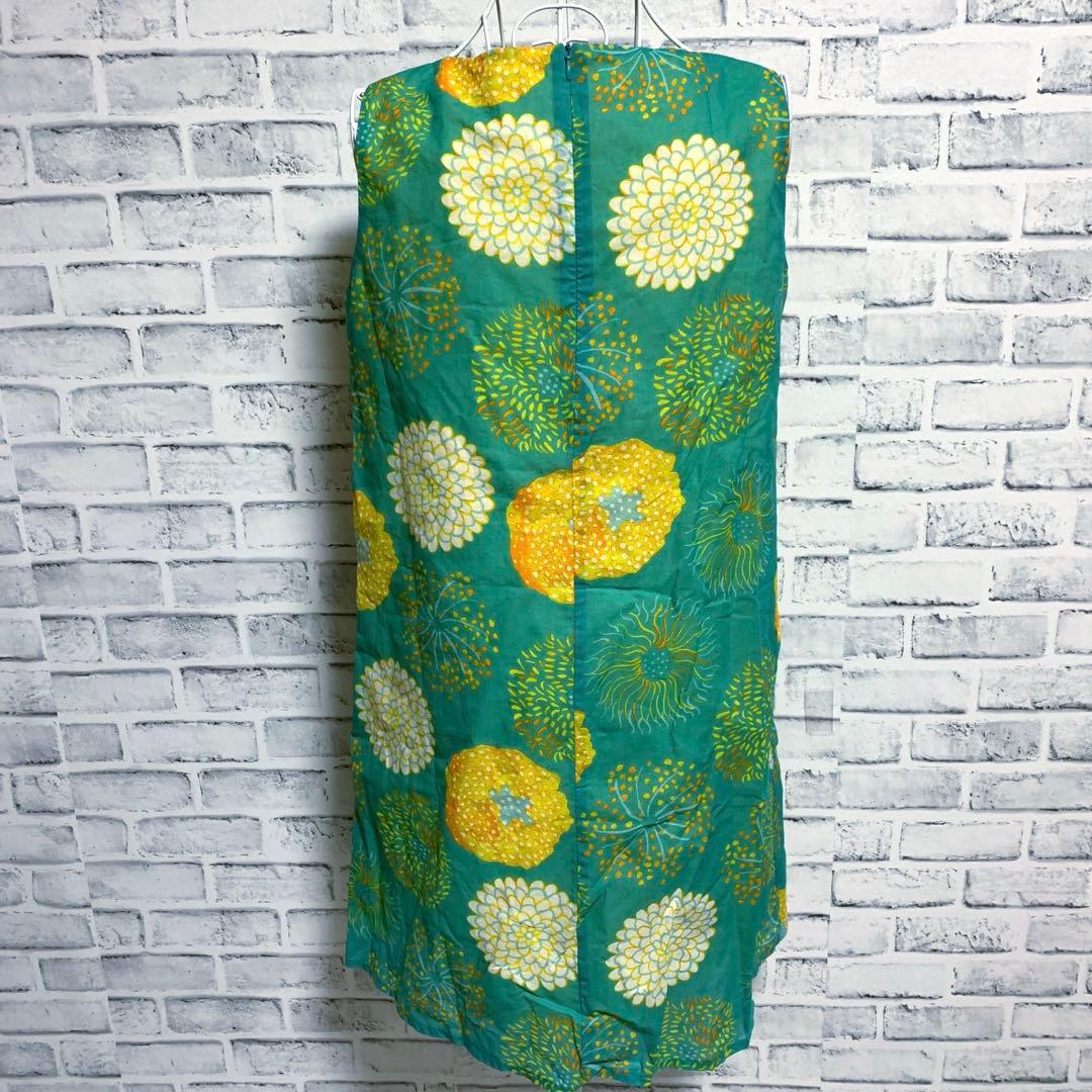 未使用品【marimekko】マリメッコ　総柄　ノースリーブ　ワンピース