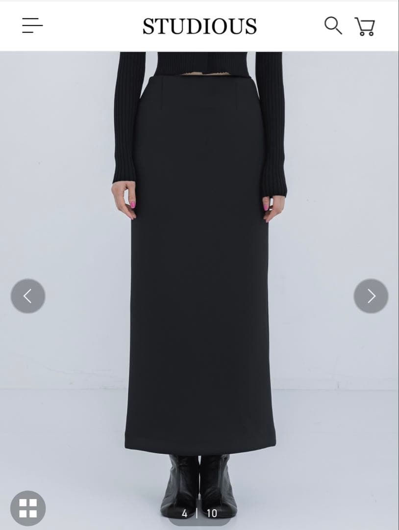 STUDIOUS 新品タグ付 iirot Jersey Skirt 黒 36