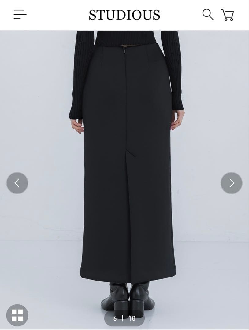 STUDIOUS 新品タグ付 iirot Jersey Skirt 黒 36