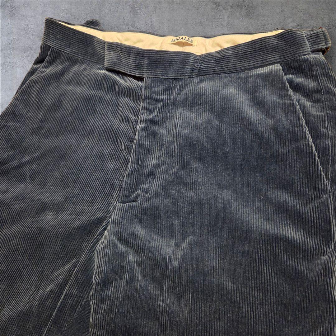 パンツ AURALEE WASHED CORDUROY TAPERED SLACKS 3