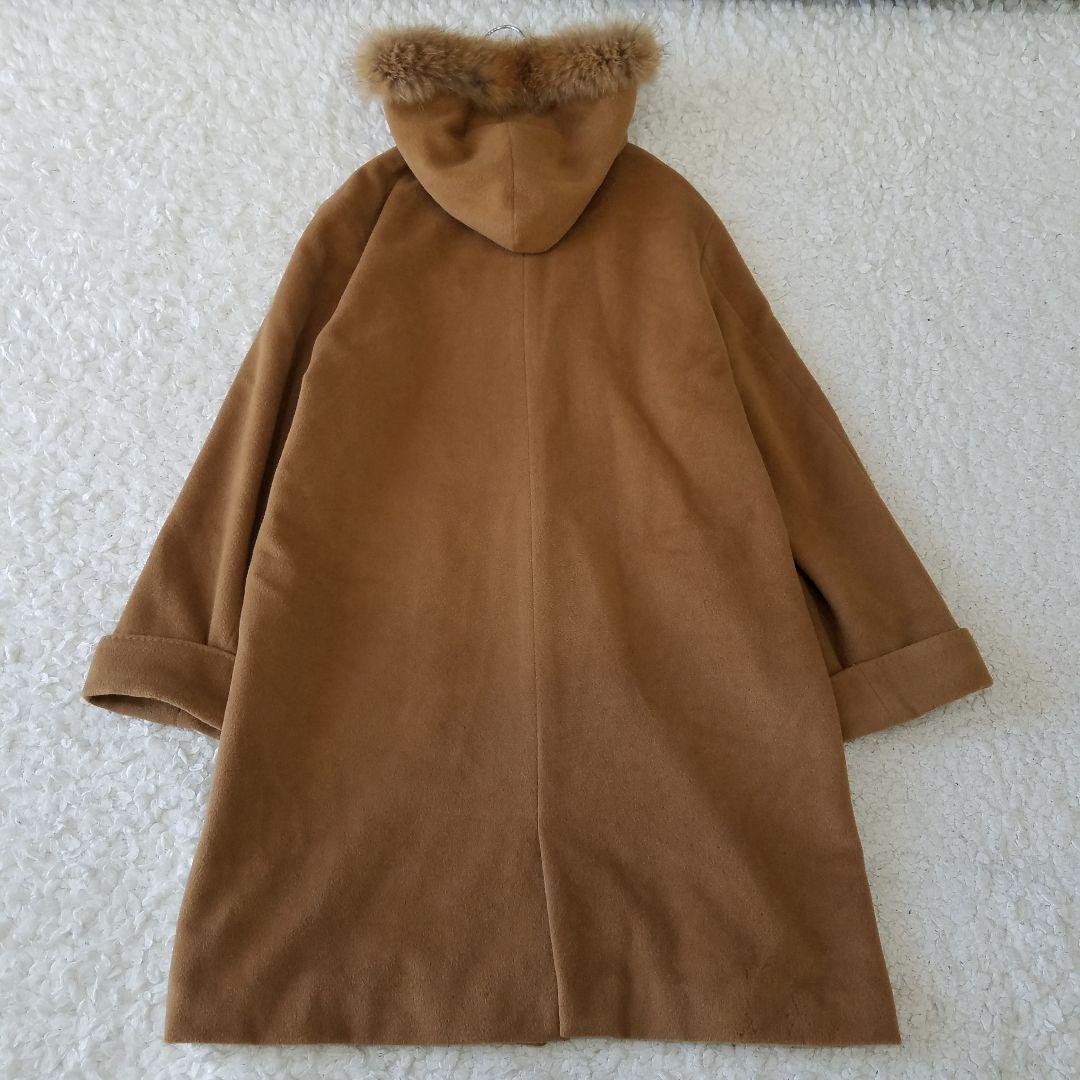 インゲボルグ✨ロングコート マキシ丈 アンゴラ ラクーンファー ブラック