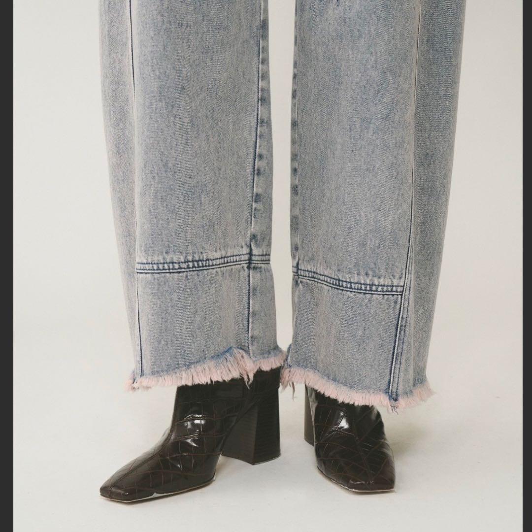 新品タグ付 グレースコンチネンタル＊36＊ライン切替デニムパンツ 完売 25ss