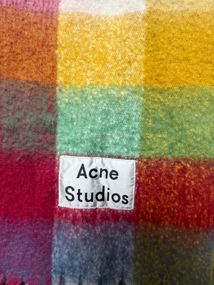 お値下げ中 Acne Studios カラフル チェック マフラー ストール