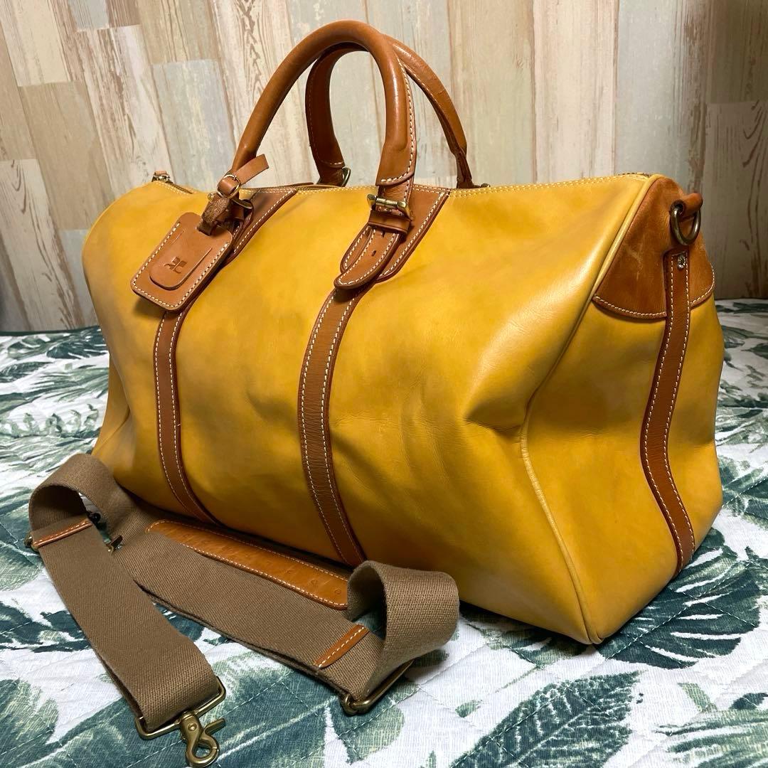 ✨Courreges マスタード 大容量ボストンバック