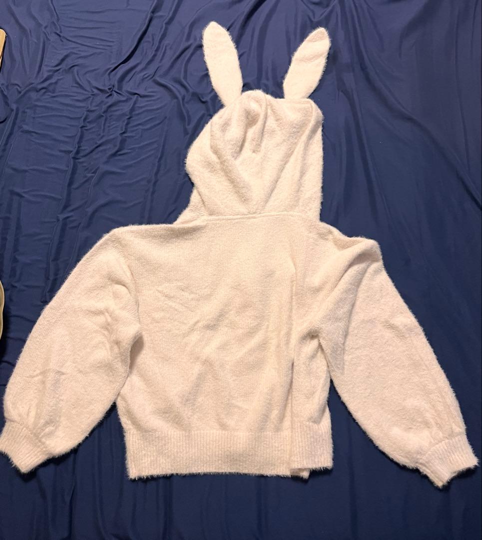 ジェラートピケ　BUNNYモコ　カーディガン・ショートパンツセット　ピンク