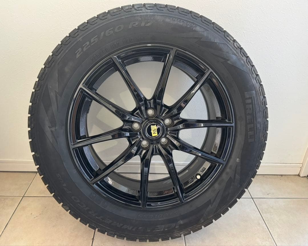 【美品/SUBARU】XV / フォレスター黒ホイール冬タイヤセット4本