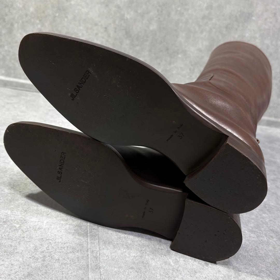 【美品】JIL SANDER ジルサンダー レザー ロングブーツ 23.5cm