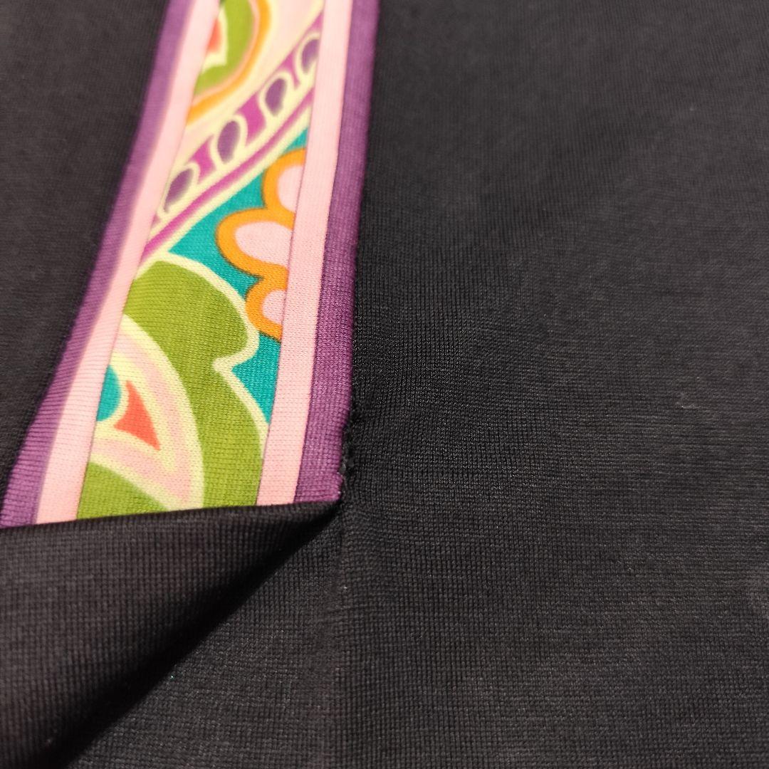 LEONARD FASHION 花柄 7分袖ワンピース ブラック マルチカラー2