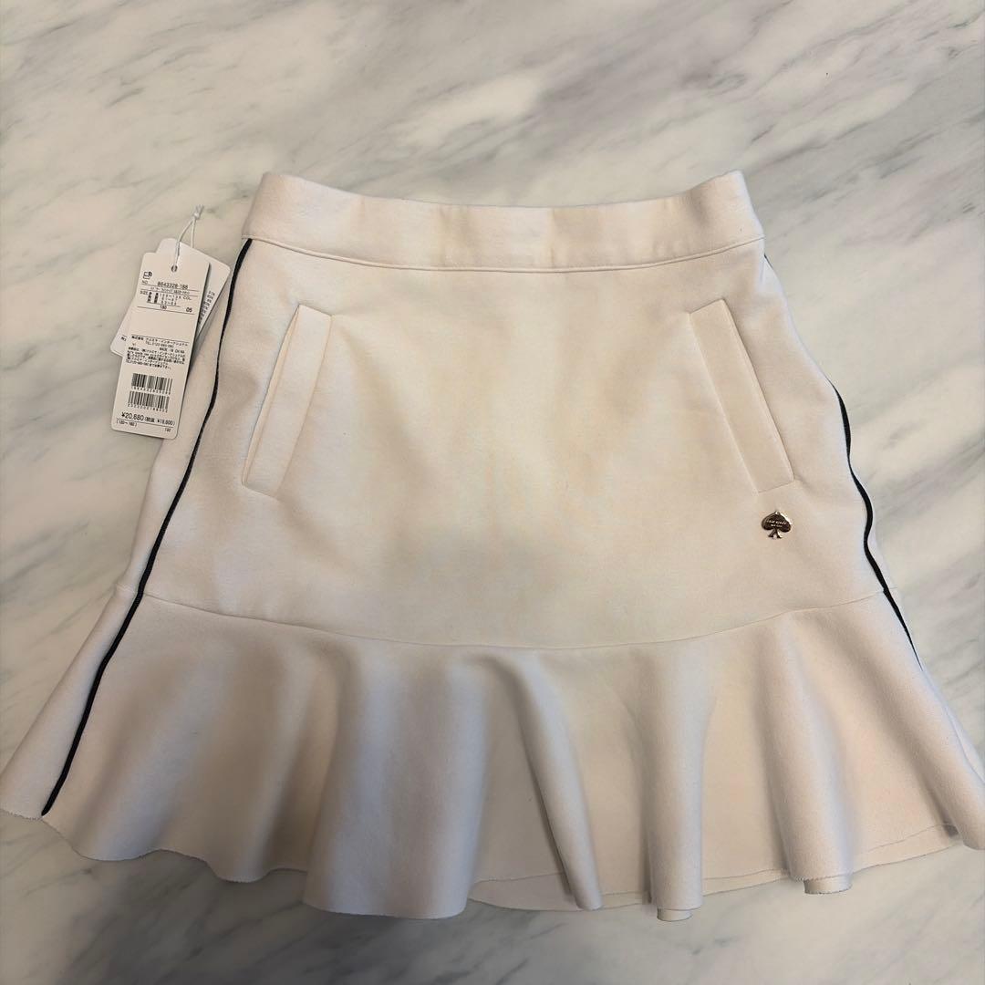 美品！ケイトスペード ホワイト　白　セットアップ　130 女の子　アイボリー