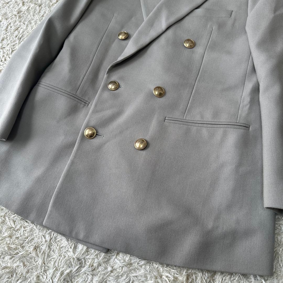 20SS SAINT LAURENT 金ボタン ダブル テーラードジャケット