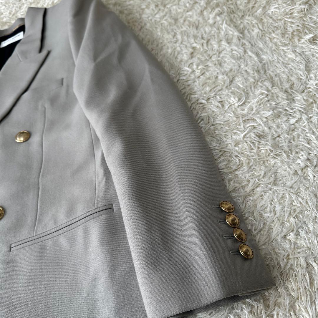 20SS SAINT LAURENT 金ボタン ダブル テーラードジャケット