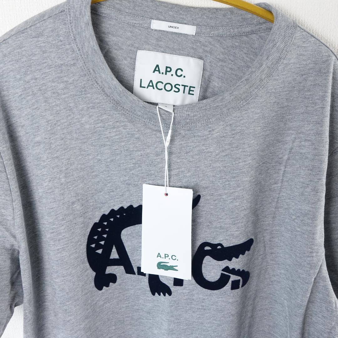 新品 A.P.C.×Lacoste Tシャツ　グレー　ユニセックス　S