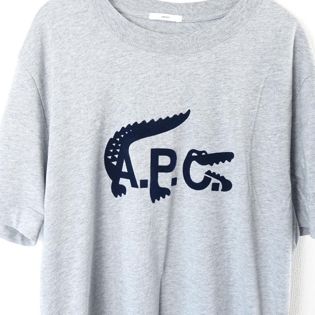 新品 A.P.C.×Lacoste Tシャツ　グレー　ユニセックス　S