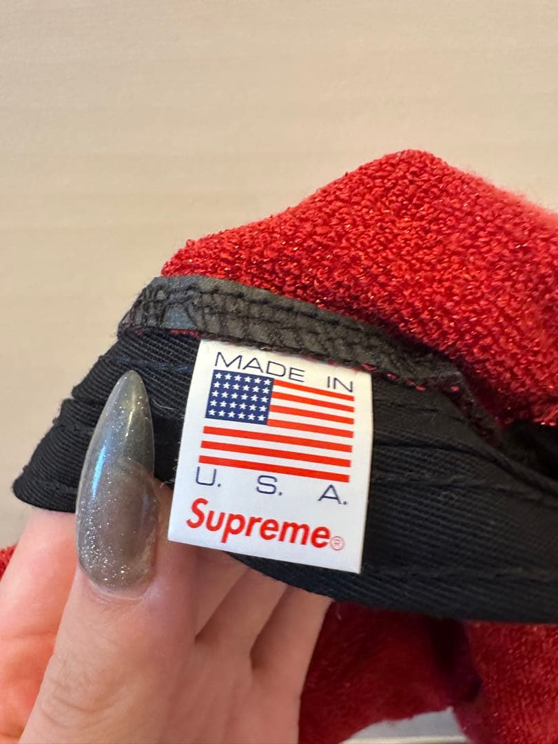 【値下げ中】Supreme Camp Cap ボックスロゴ パイル地 帽子