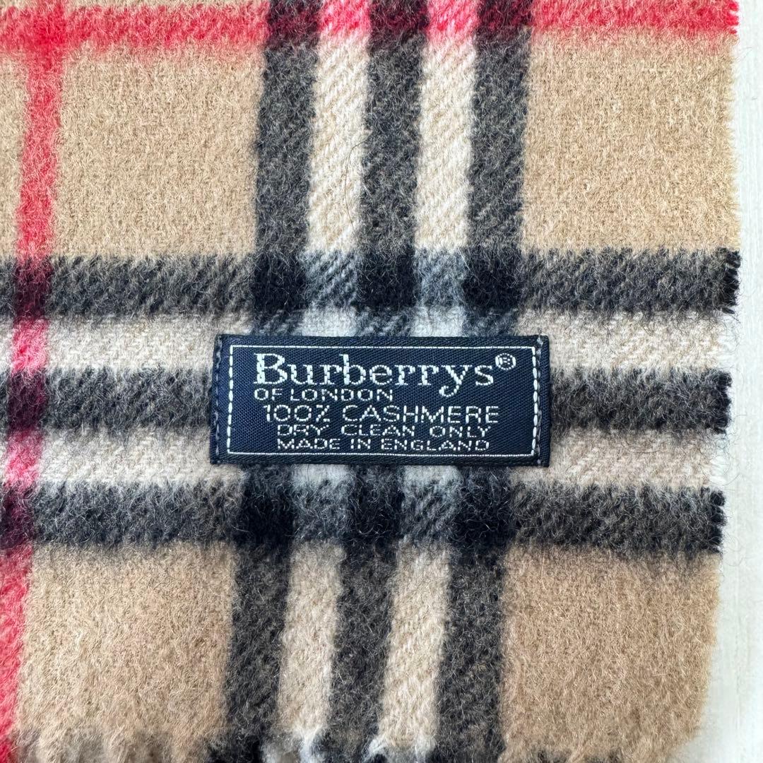 Burberrys 100%カシミヤ チェックマフラー