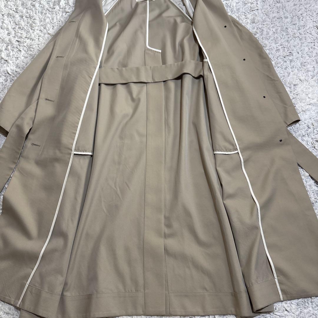 トゥデイフル 4.9万円　スタンドカラー ロング トレンチコート　ベルト付き