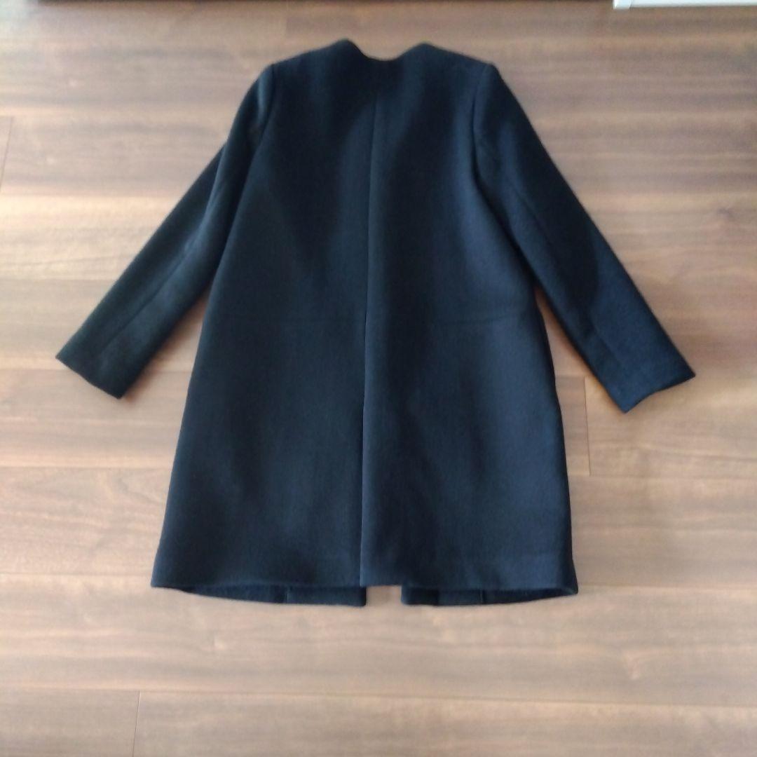 Sサイズ　黒　ナチュラルビューティベーシック　ノーカラーコート
