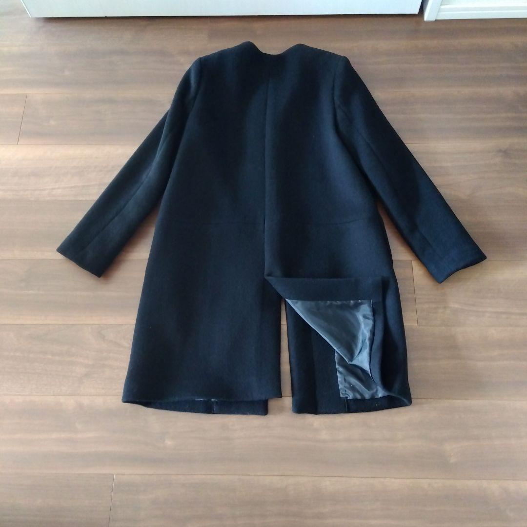 Sサイズ　黒　ナチュラルビューティベーシック　ノーカラーコート