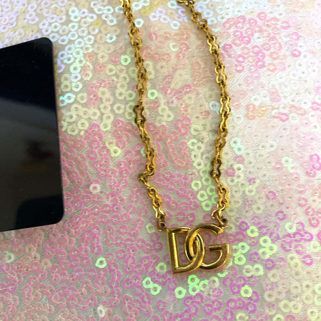 ドルチェandガッパーナD&G ロゴゴールドネックレス