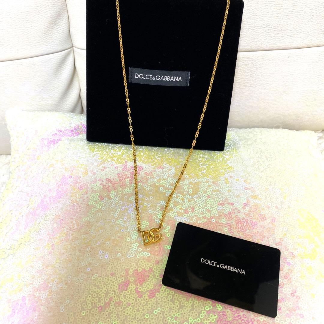 ドルチェandガッパーナD&G ロゴゴールドネックレス