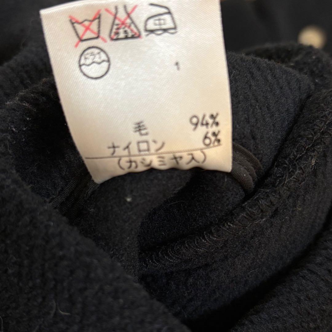 美品✨ ジェイプレス ヘリンボーン ダッフルコート カシミヤ ウール混 黒 9