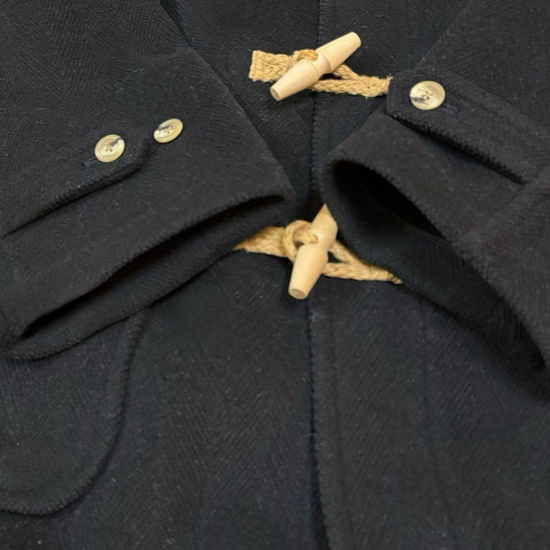 美品✨ ジェイプレス ヘリンボーン ダッフルコート カシミヤ ウール混 黒 9