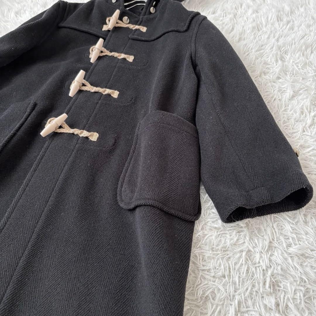 美品✨ ジェイプレス ヘリンボーン ダッフルコート カシミヤ ウール混 黒 9