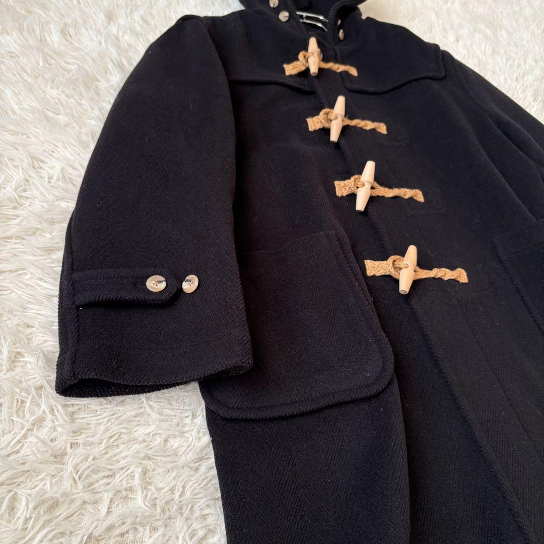 美品✨ ジェイプレス ヘリンボーン ダッフルコート カシミヤ ウール混 黒 9